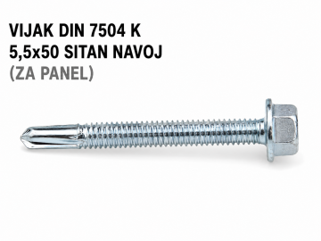 VIJAK DIN 7504 K 5,5x50 SITAN NAVOJ (ZA PANEL)
